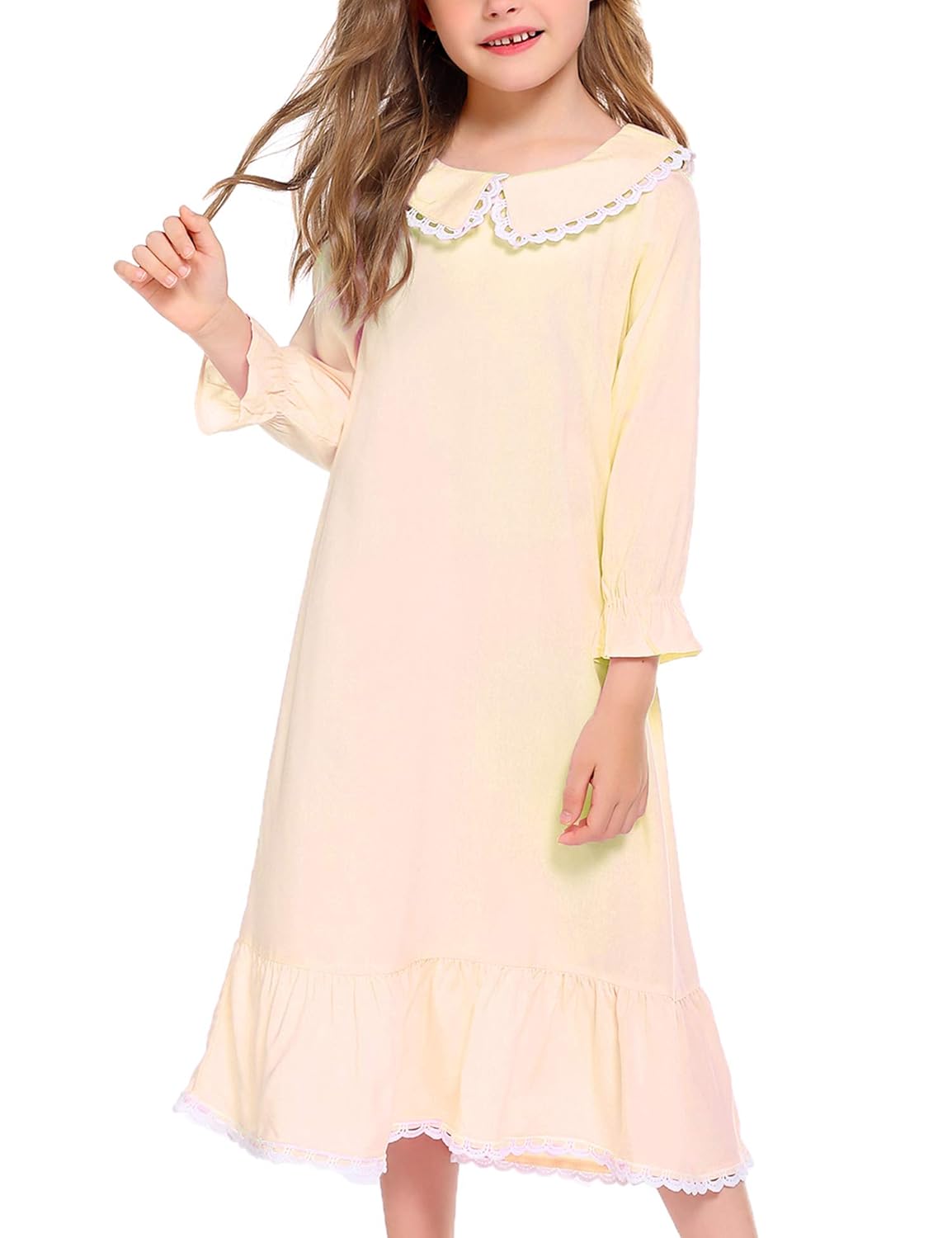 Buy Arshiner Girls Princess Nightgown Cotton Vintage Long Sleepwear