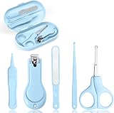 Vicloon 5-in-1 Baby Nail Care Set Clippers Scissors Tweezers Earpick Nail File