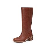 Adolilove Mid Calf Boots for Women Chunky Block