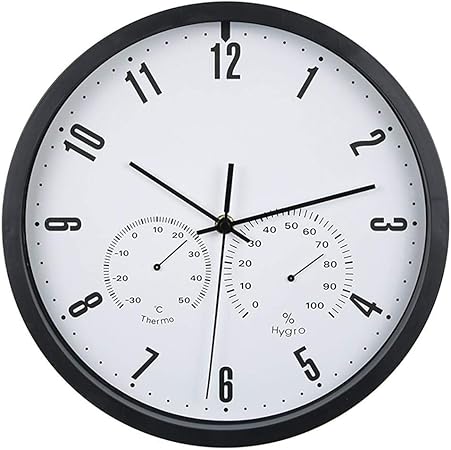 Amazon.de: WiT Mit Thermometer, batteriebetriebene Wanduhr ...