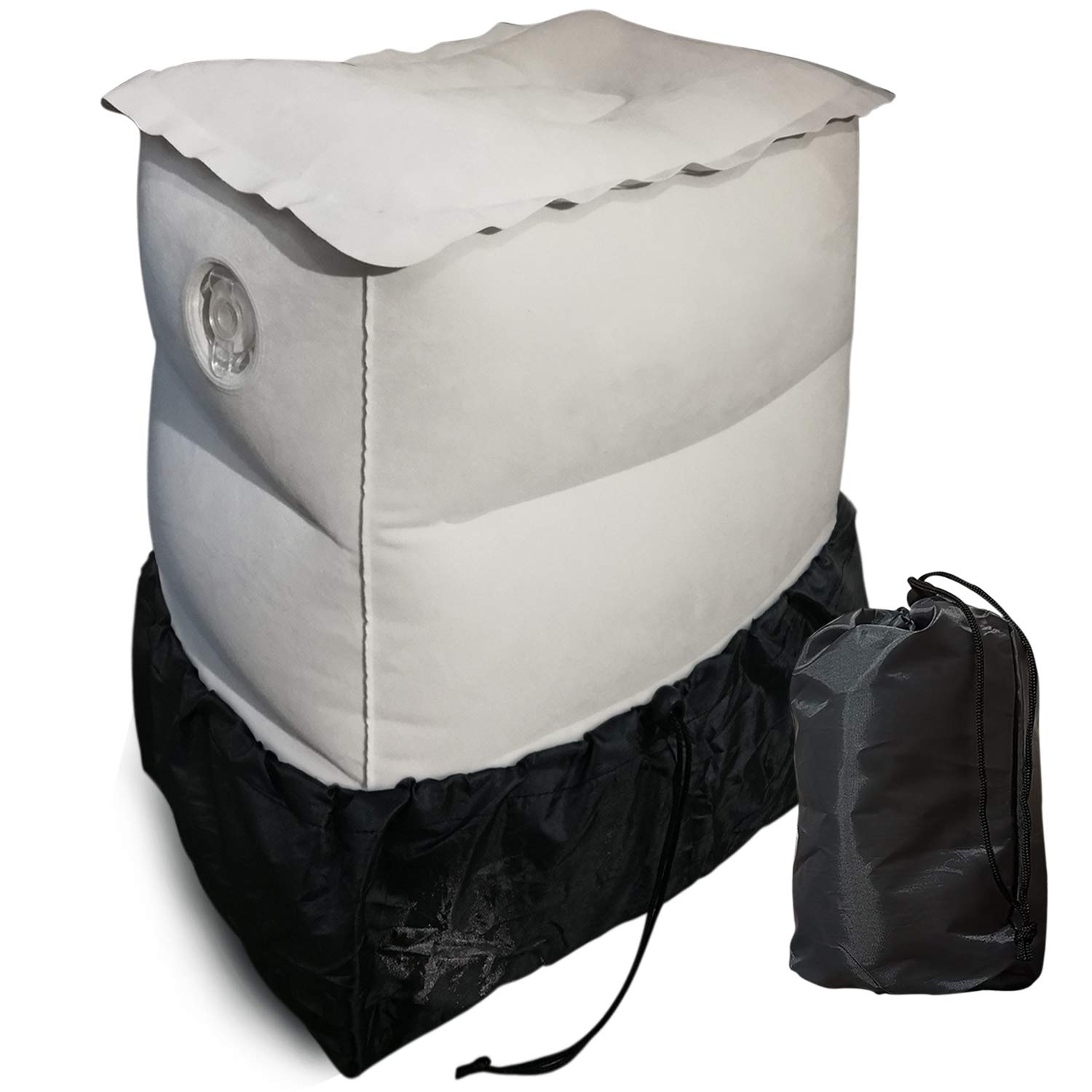 XIAER'S Inflatable Foot Rest 3 Tier Height Adjustable Foot Pillow for Kids & Adults, Set Grey