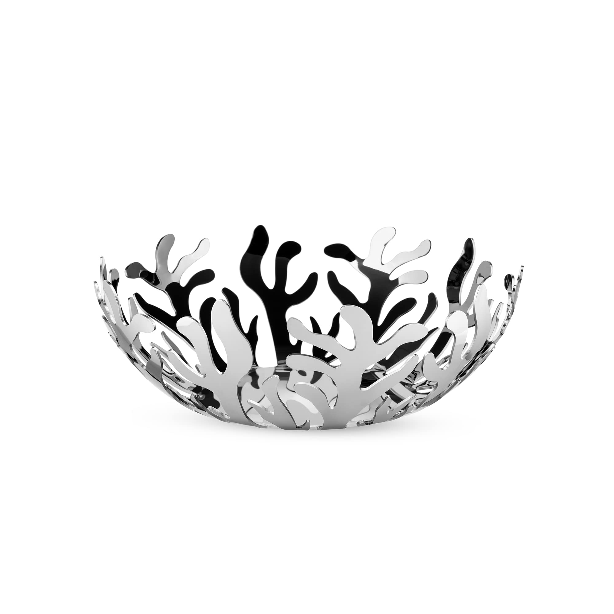 Alessi ESI01 / 29 Mediterraneo Fruit Holder in Stainless Steel Colored with Silver Epoxy Resin, Silver, 29 cm