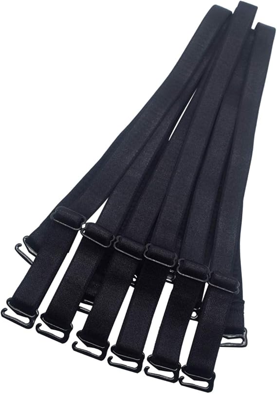 Bra Straps Replacement Adjustable 12mm 15mm 18mm 20mm Width Black White