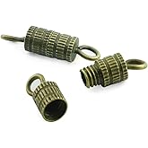 NX Garden Barrel Screw Clasps 50PCS Bronze Screw Barrel Jewelry Necklace Bracelet Clasps Connectors 4x13.5mm