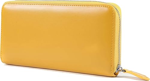 Amazon レガーレ 長財布 レディース メンズ コインスルー ギャルソン 財布 カード28枚収納 大きく開いて使いやすい Box型小銭入れ 8色 イエロー Legare 財布