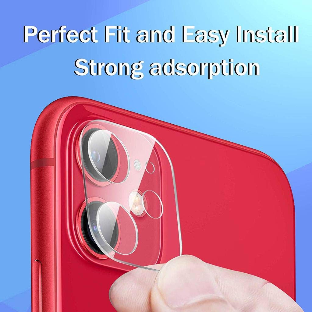 Camera Lens Protector Back Tempered Glass Screen Cover Film Shield + Free iphone usb cable Compatible for (IPHONE 11 PRO 5.8 INCH, Transparent)