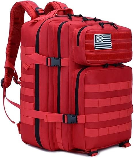 Amazon Co Jp 45l屋外防水ツーリストハイキングバックパック戦術キャンプリュックサック バックパック 色 赤 ホーム キッチン