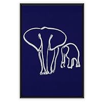 Framed Canvas Wall Art Flowers Pattern Canvas Prints Home Artwork Decoration for Living Room,Bedroom - 16x24 inches