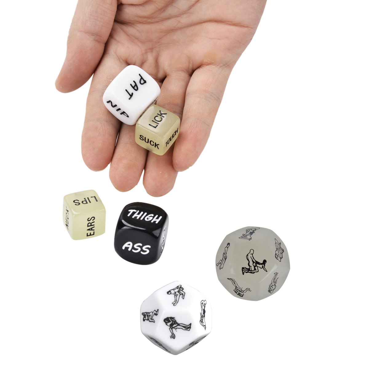  Coxeer Fun Dices, 6PCS Funny Dice Fun Couple Creative Entertainment