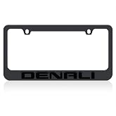 Eurosport Daytona- Compatible with -, GMC Denali Black License Plate Frame