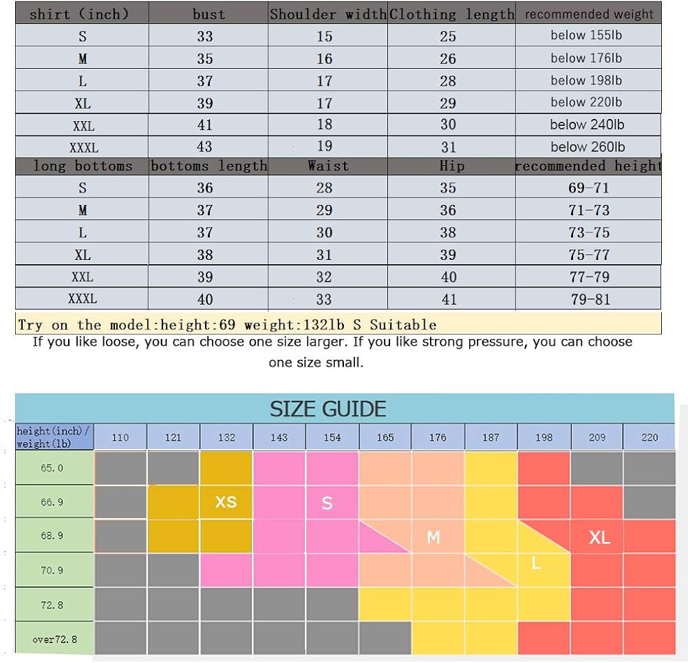 BUYJYA 5Pcs Men's Compression Pants Shirt Top Long Sleeve Jacket Set Suit at  Men’s Clothing store