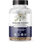 Amazing Botanicals Passionflower Tablets High Potency 10X Extract Tablets 10mg per Serving | Passiflora Incarnata | Boosts Mood & Promotes Relaxation, 30 Tablets