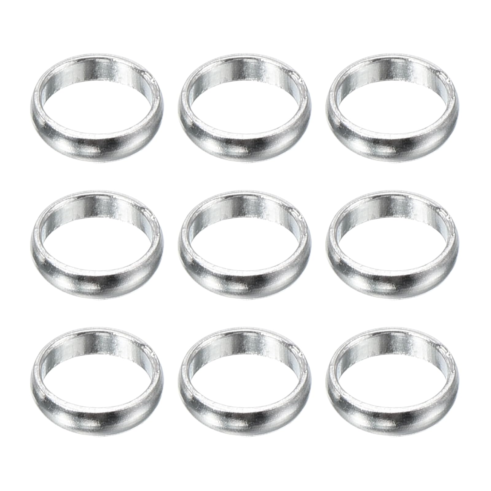 M METERXITY 9 Pack Dart Shaft Rings - Aluminum O-Ring Dart Accessories, Apply to Darts Games/Entertainment/Party (Silver Tone)
