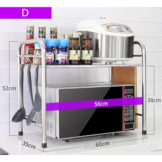 Acero Inoxidable Estantería Microondas Encimera, Multiuso ...