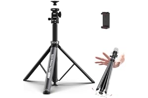 COMAN MT68 Light Stand, Auto Open 83.4" Adjustable Portable Photography Light Stand, Phone Tripod Stand with Quick Release Ba