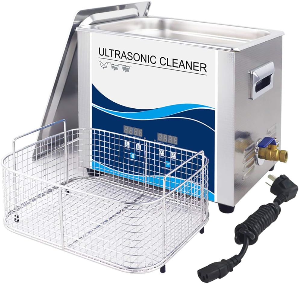 Ultrasonic Cleaner 30L Digital, Ultrasonic Cleaning Machine with Small Baskets,Timer|Heater|Degas Function, Jewelry/Glasses/Coins/Metal Parts Cleaning