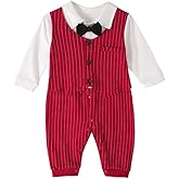 Dressy Daisy Infant Baby Boy One-Piece Gentleman Bodysuit Formal Outfit Onesie Vest Suit Romper with Bowtie