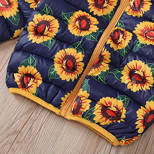 RAISEVERN Kleinkind Baby Kinder Blumenmäntel Little Boy Girl Winter Kapuzenjacke Dick Halten Sie den warmen Oberbekleidungsmantel für 0-3 Jahre
