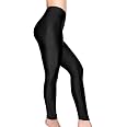 RomastoryWomen's Stretched Shiny Sports Leggings Mid