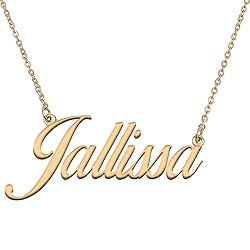 HUAN XUN Customized Custom Simple Any Name Necklace