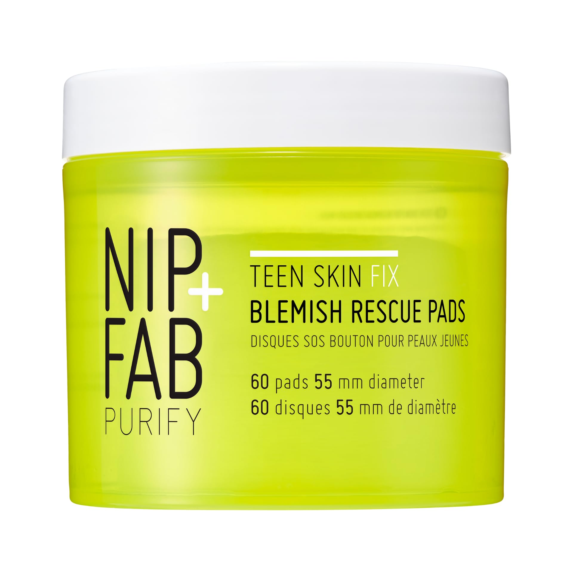 Photo 1 of Nip + Fab Teen Skin Fix Zero Breakout Rescue Face Pads with Salicylic Acid, Witch Hazel and Antioxidant Wasabi Extract, BHA Facial Pad for Cleansing Pores Prevent Breakouts Blemishes, 60 Count