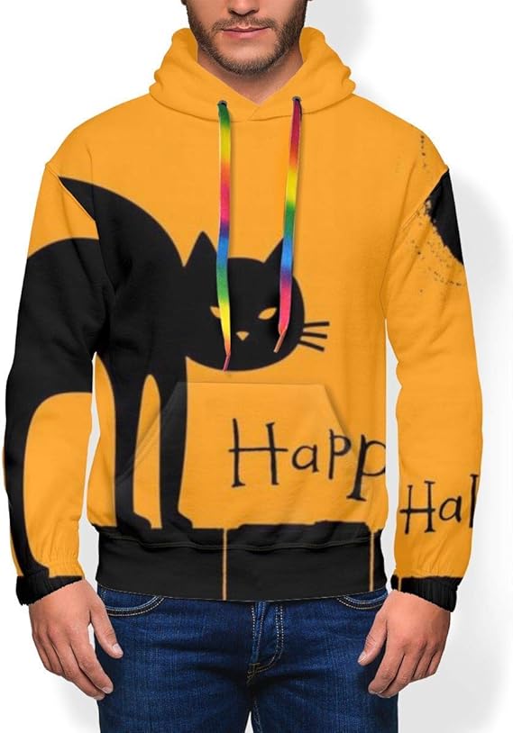 Amazon モナ リザ 猫 パーカー メンズ スウェット フード付き 裏起毛 ポケット付き 服 ファッション小物 通販