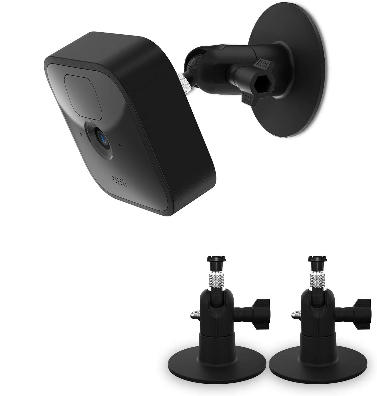 TIUIHU Screwless Wall Mount Kit for All-new Blink Outdoor Indoor Blink XT2，Blink XT, Easy to Install, No Tools Needed, No Mess, No Drilling, Strong Adhesive Mount,Black (2 Pack)