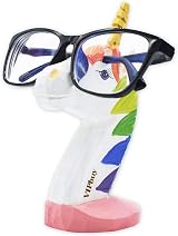 VIPbuy Hand Carved Wood Glasses Holder Unicorn Eyeglasses Stand Desk Decor