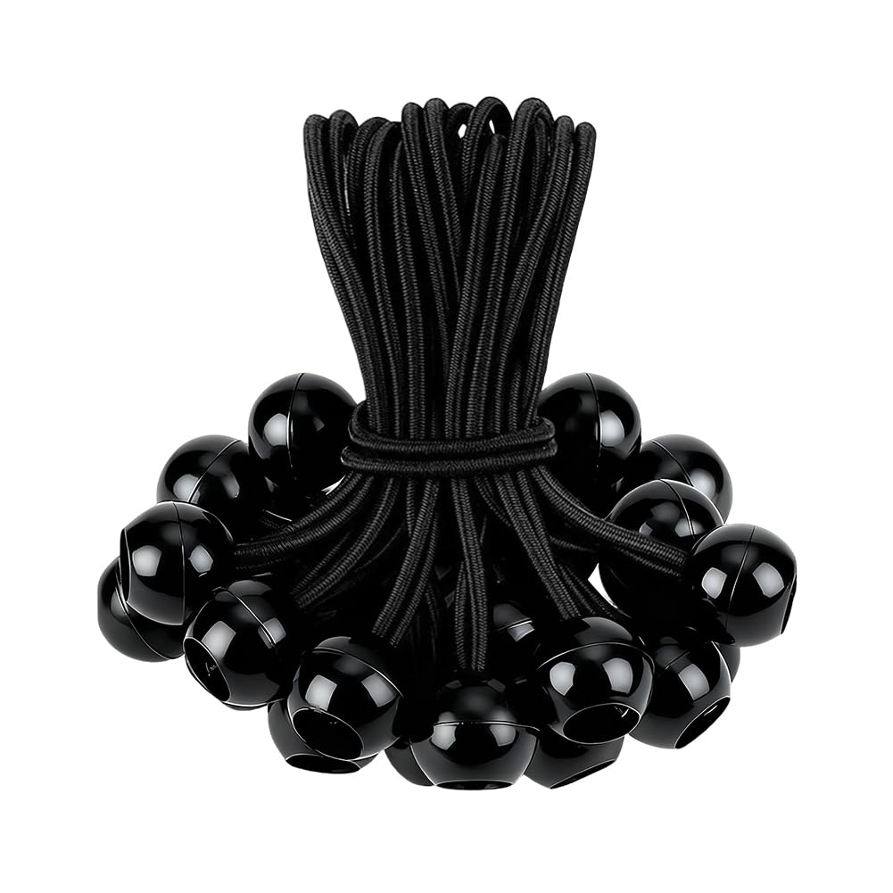 Photo 1 of 35 Pack Ball Bungee Cord, 6 Inch Bungee Cords with Balls for Cargo?Tents?Camping?Holding Wire and Hoses?Tent Poles UV Resistant