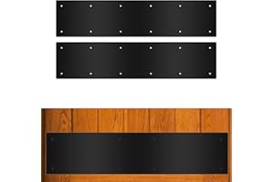 Bikykose 2pcs 34×6Inch Aluminum Door Kick Plates for Exterior Doors – Decorative Protection to Prevent Damage from Kicking – 
