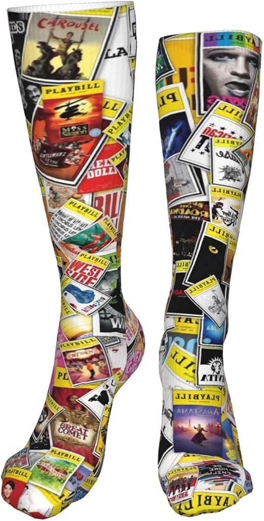 Crazy Novelty Musical Broadway Socks Fashion Knee High Socks Stockings