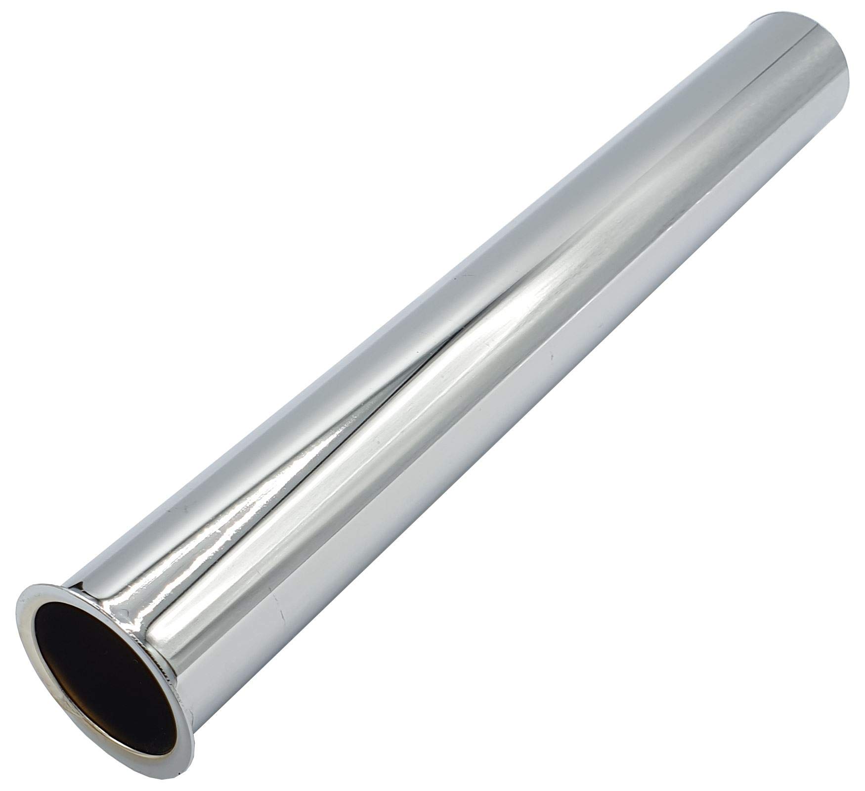 Straight Pipe with Collar 32mm Drain Waste Trap Chrome Replacement 250mm Long
