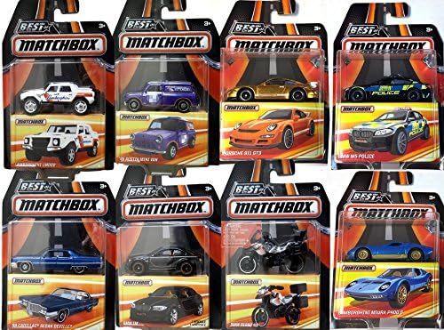 Best of Matchbox 2017 Lamborghini Miura P400 8 cars / BMW M5 Police / Porsche 911 GT3 / 2016 '69 Cadillac Sedan DeVille / 1M &amp; R1200 GS Motorcycle / Austin Mini Van / LM002/ SUPREME Real Rubber Tires