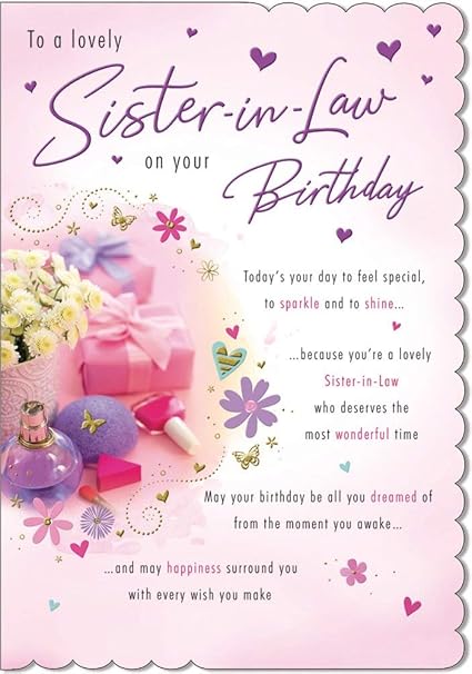 Piccadilly Carte D Anniversaire Traditionnelle Pour Sœur Et Belle Sœur 9 X 15 Cm Amazon Fr Fournitures De Bureau