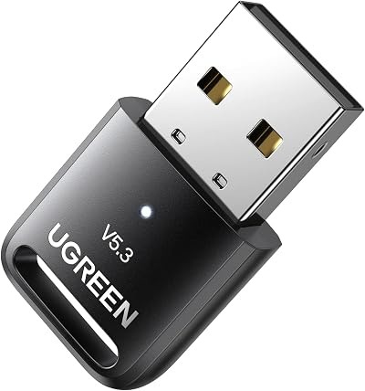UGREEN V5.3 USB Bluetooth Adapter PC Laptop Dongle Windows 11 10 8.1 Plug Play