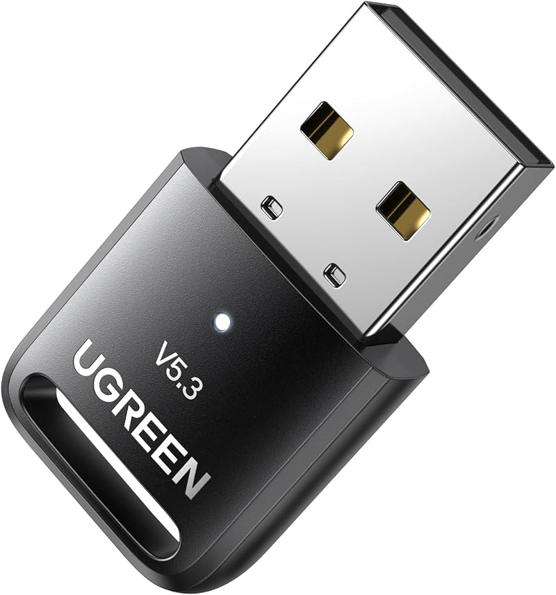 UGREEN V5.3 USB Bluetooth Adapter PC Laptop Dongle Windows 11 10 8.1 Plug Play