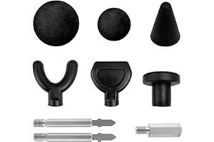 XIND ELE. 9pcs Jigsaw Massage Adapter Bits Attachment Tips Percussion Massager Ball Heads for Muscle Relaxation