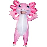 Stegosaurus Inflatable Axolotl Costume for Kids Halloween Kid Blow Up Costume Deluxe Pink Costumes for Girls Boys Cosplay Party