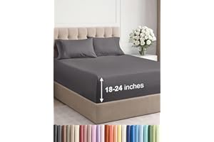 Extra Deep Pocket King Sheets - 4 Piece Breathable & Cooling Bed Sheets - Hotel Luxury Bed Sheet Set - Soft, Wrinkle Free & C