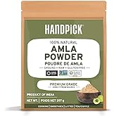 HANDPICK, Amla Powder (397gm/14oz) Halal Amalaki, Non-GMO | 100% Raw and Natural - Lab Tested for Purity | Indian Gooseberry 