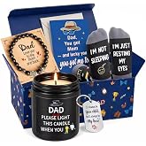 Dad Birthday Gift - Funny Dad Gifts from Daughter Son | Father's Day/Christmas/Birthday/Retirement/Thank You Gift for Dad, Candle, Bracelet, Keychain ,Socks, Card Basket