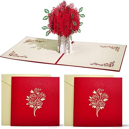 Sunsk Biglietto Di Auguri Pop Up Rose 3d Valentine S Day Nozze Compleanno L Anniversario Regalo Card Festa Inviti Carta 2 Pezzo Amazon It Cancelleria E Prodotti Per Ufficio
