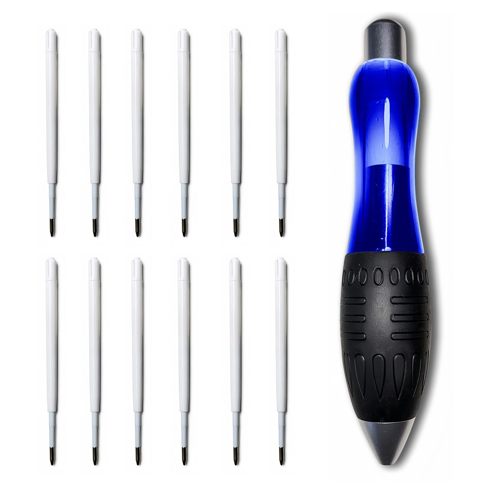 Photo 1 of **REFILLS ONLY**Pens for Tremors Arthritis Parkinson's Carpal Tunnel Wide Grip Thick Barrel Easy to Hold Blue?6 Black & 6 Blue Refills?