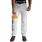 THRIVE Workwear Premium 054 PRO Painter's Work Pants, Ghost White ActionFlex DX Performance, Knee Pad Inserts Included