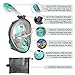 180° Panoramic View Snorkel Mask Full Face Scuba, Dive and Swim Set for Youth Adult Women Men | Easier Breath with Dry Anti-Fog Anti-Leak for Travel Beach Sea Underwater Swimming Pool