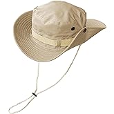 Mtgluk Fishing Hat, Wide Brim Breathable Boonie Hat UV Protection Safari Hiking Bucket Hat Beach Summer Cap