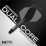 Red Dragon Nitro Flite Integrated Flight & Shaft System No.2 Black Medium Length view 6