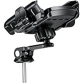 BRCOVAN Bike Fork Stem Phone Mount Holder [Camera Friendly] [1s Lock & Release] Adjustable Bicycle Headset Top Cap Cellphone Cradle with Solid Aluminum Mounting Base Fit 5.4'' - 7.2" Smartphones