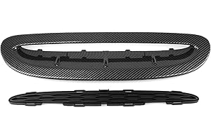 IDENUONA Front Hood Bonnet Scoop Vent Tirm for Mini Cooper S JCW F54 F55 F56 F57 2014-2024 Carbon Look Glossy Black