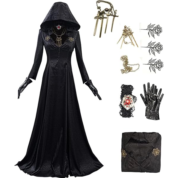 knee length dresses for ladies Re 8 Village Alcina Dimitrescu Vampire Lady Dimitrescu Dress Cosplay Costume Female / M main image 0